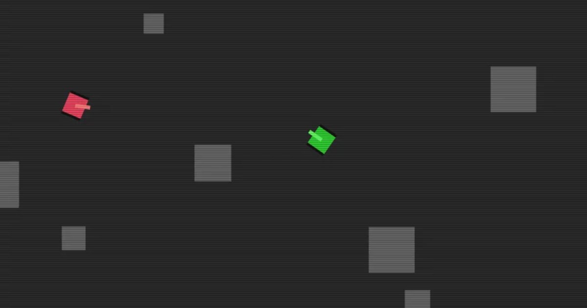 Screenshot of 8-Bit Battle Tanks: Top-down pixel tank warfare. Command 8-bit tanks across destructible terrain — a retro combat game inspired by Battle City and Tank 1990.