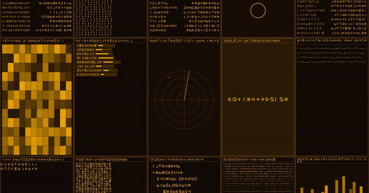 Screenshot of Alien Computer: Retro sci-fi dashboard simulator. Explore alien control panels with blinking lights and cryptic readouts — inspired by Nostromo and 1970s spacecraft interfaces.