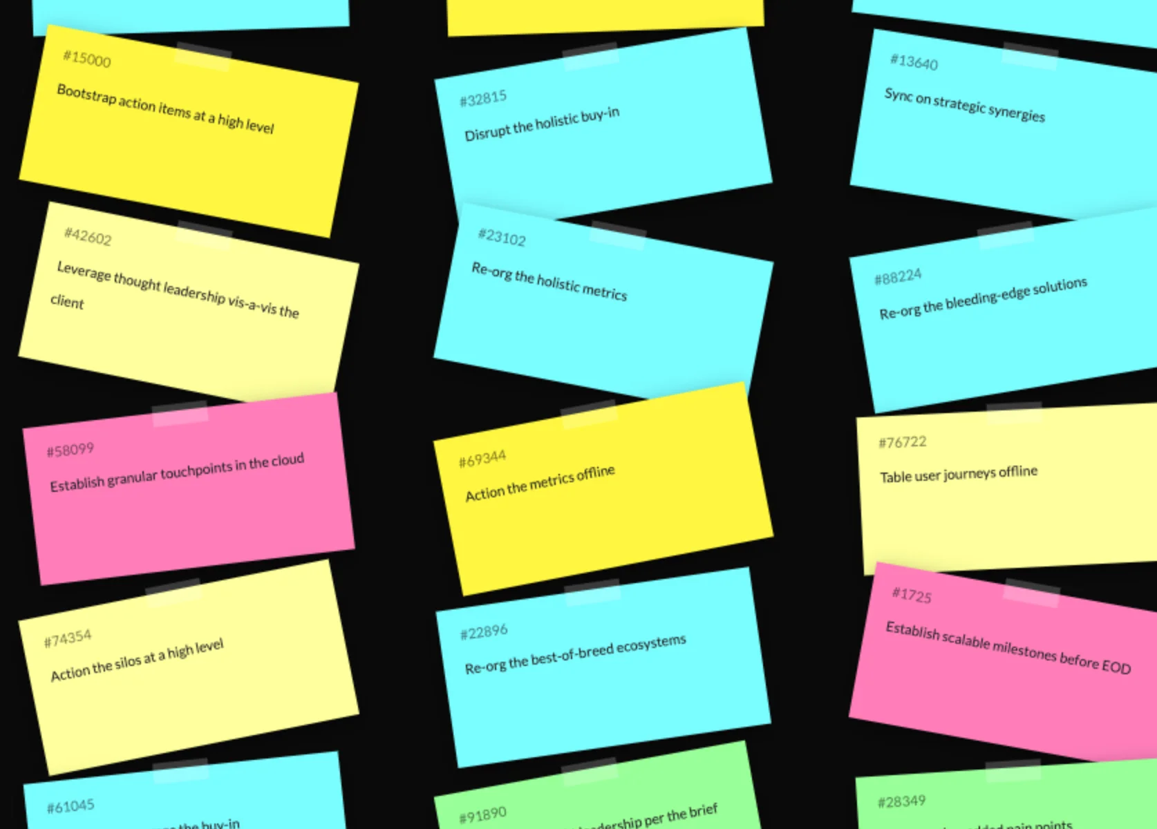 Screenshot of Bad Kanban: Satirical Kanban board simulator. Experience the absurdity of corporate agile project management — a humorous parody for anyone who's survived sprint planning.
