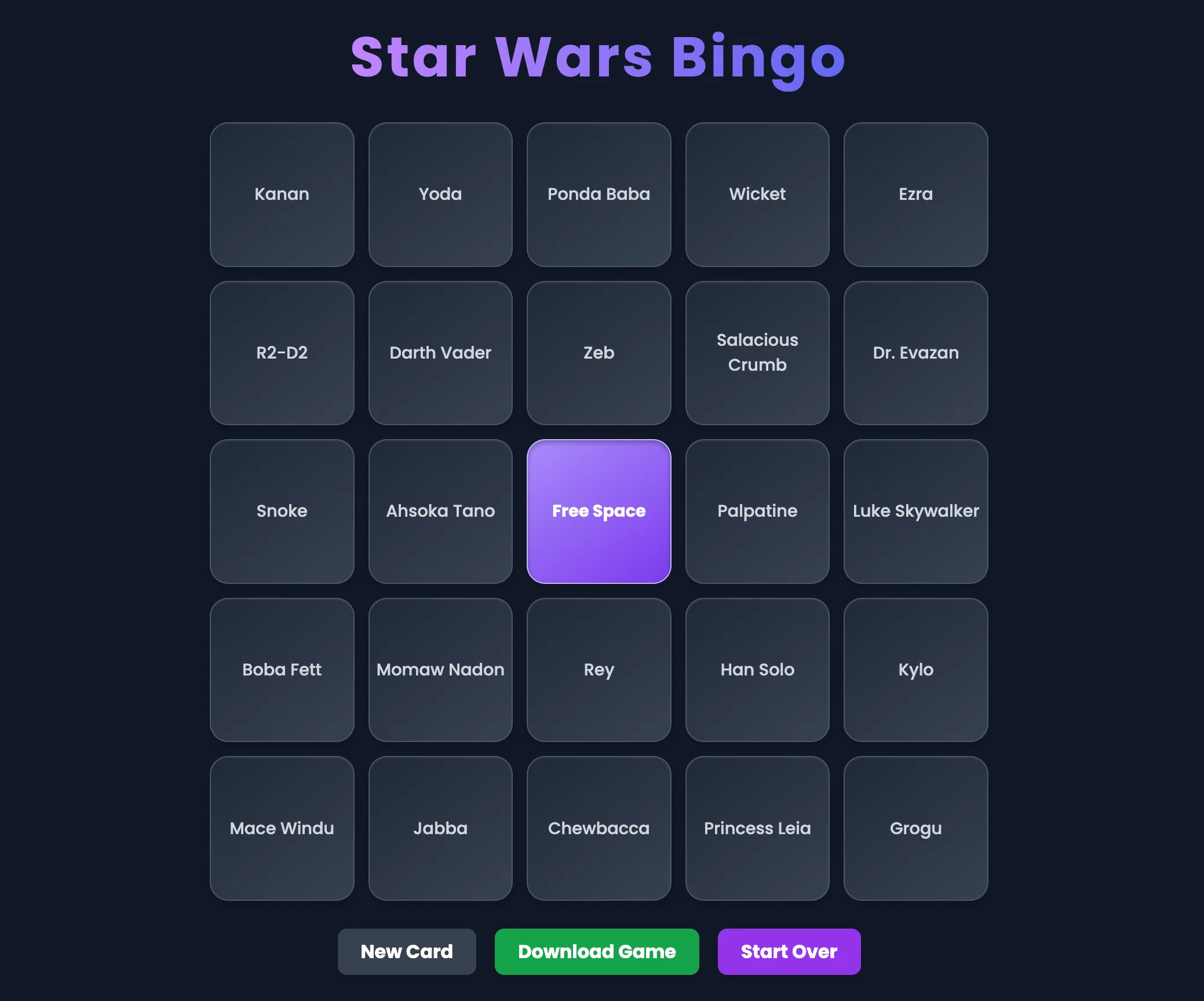 Screenshot of Bingo Maker: Bingo card generator and live caller. Create custom cards for parties, classrooms, or game night — print or play. A free alternative to bingo card creator apps.