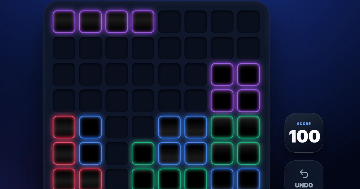 Screenshot of Block Blast: Block puzzle where you place pieces to clear rows and columns. Addictive Tetris-meets-Sudoku logic — a free alternative to Block Blast, 1010!, and Woodoku.