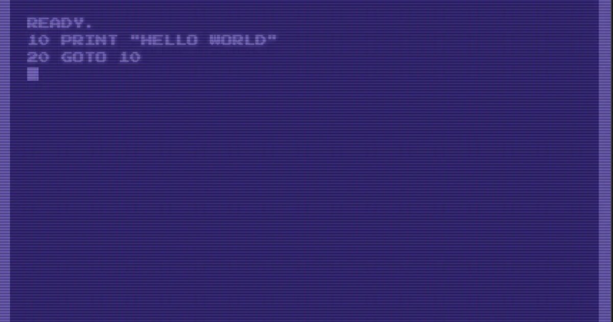 Screenshot of CHRISPIRILLO64: Commodore 64 emulator with BASIC interpreter. Write and run C64 BASIC programs — a retro computing environment for learning, nostalgia, and 8-bit programming.
