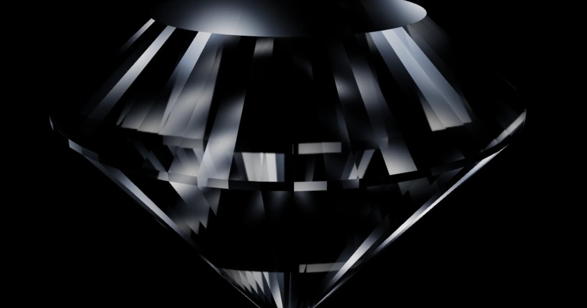 Screenshot of Diamond Studio: 3D diamond viewer with physically-based rendering. Visualize and compare diamond cuts with realistic light simulation — a gemological analysis tool.