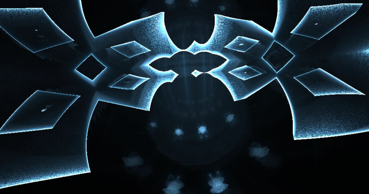 Screenshot of Electric Ivy: 3D fractal fold explorer. Touch and manipulate organic electric-ivy structures — an interactive IFS fractal renderer with real-time deformation.