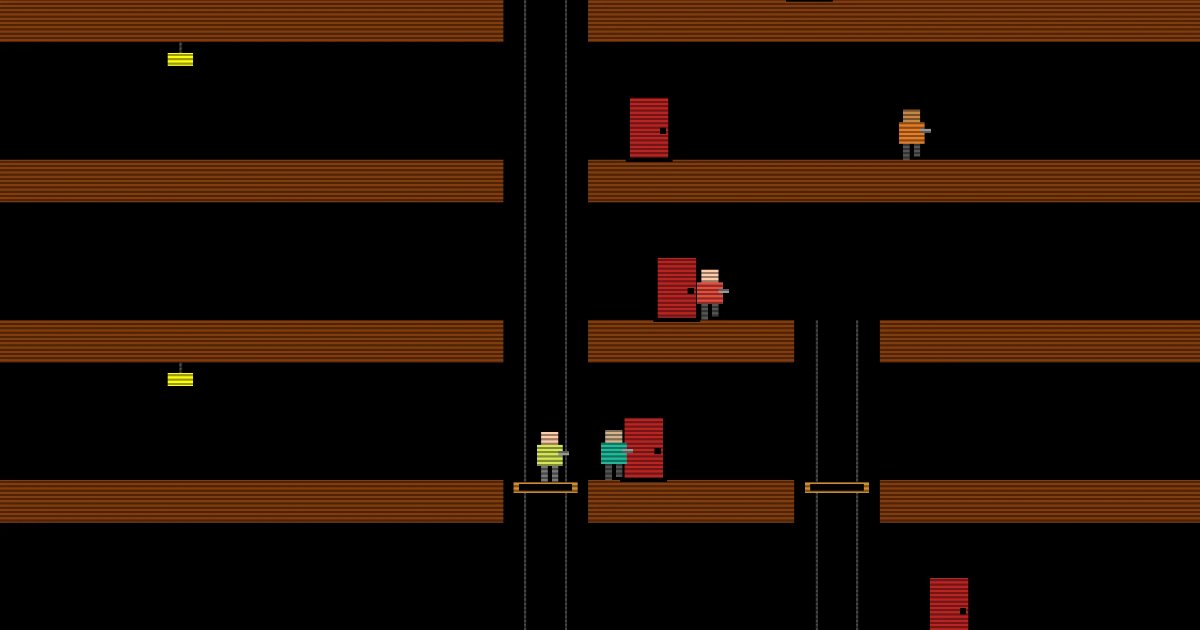 Screenshot of Elevator Agent: Stealth puzzle game with elevator mechanics. Infiltrate buildings, hack access panels, and ride between floors — a spy-themed logic adventure.