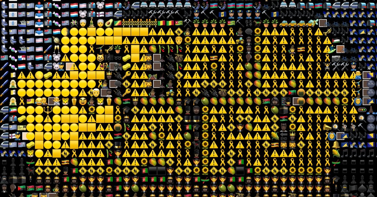 Screenshot of Emoji Mosaic: Photo-to-emoji mosaic converter. Transform any image into high-resolution emoji pixel art — a free alternative to Emoji Mosaic and EmojiCam.