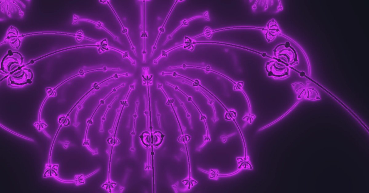 Screenshot of Fractal Flower: Fractal flower pattern generator. Create mathematical floral designs with adjustable parameters — explore L-system and IFS-based botanical generative art.