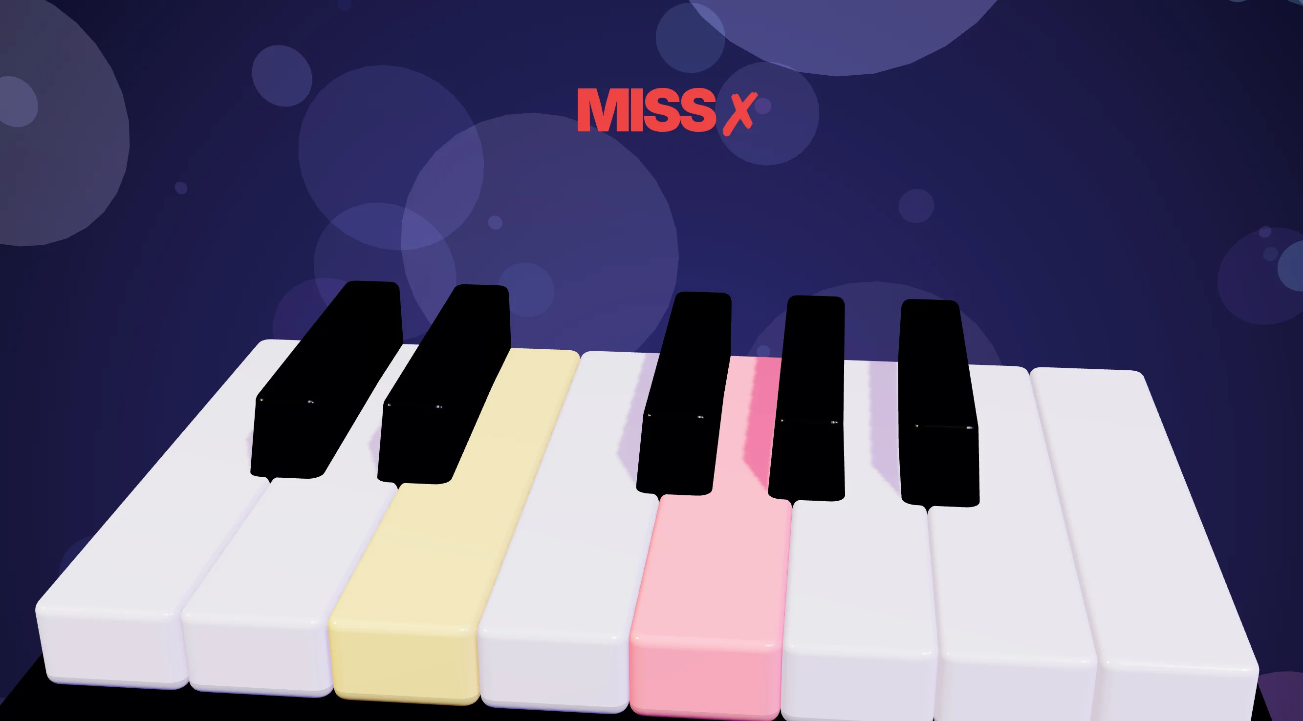 Screenshot of Golden Ear: Ear training game with a 3D piano. Identify musical pitches, intervals, and frequencies — a free alternative to EarMaster and Teoria for pitch recognition.