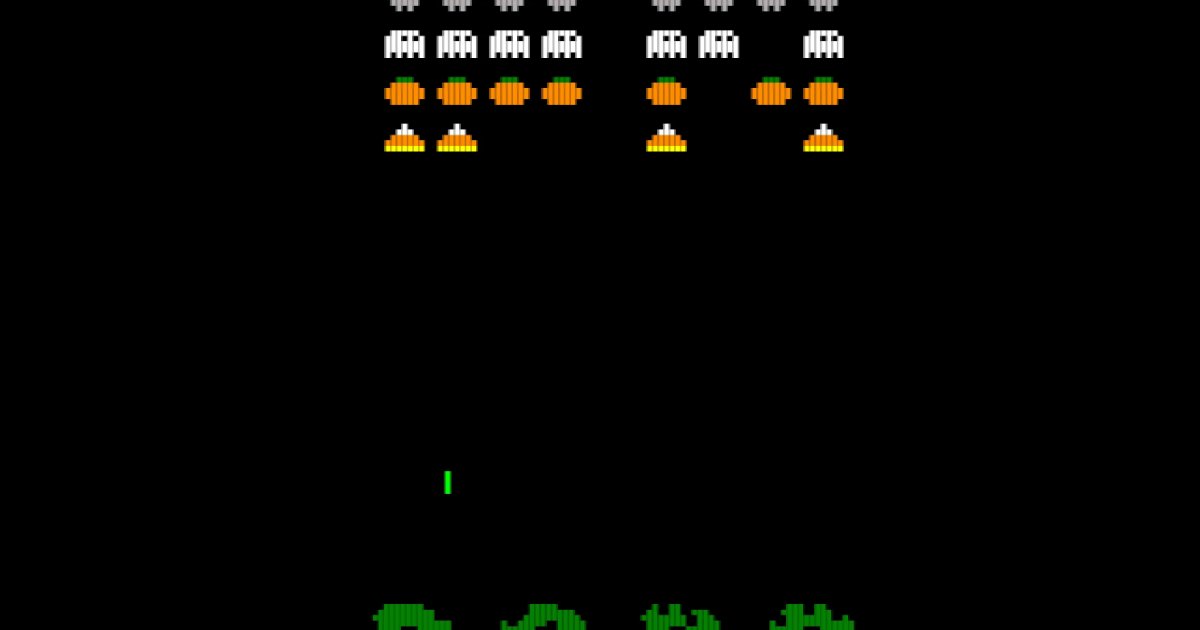 Screenshot of Hallowattack: Halloween-themed Space Invaders with 8-bit sprites. Defeat waves of spooky pixel enemies — a seasonal retro arcade shooter for October.