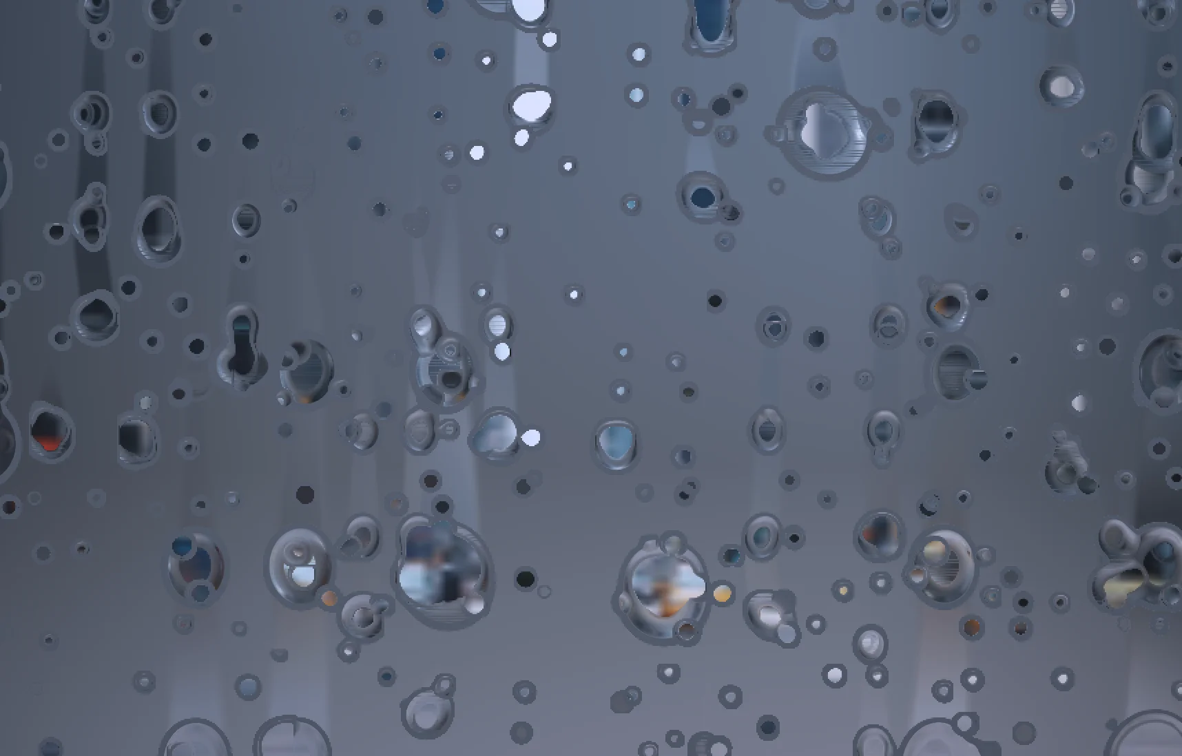 Screenshot of Heart Drops: Heart-on-glass love message generator. Customize fog, lightning, and mist effects for romantic rain-on-window scenes — a Valentine's Day visual card maker.