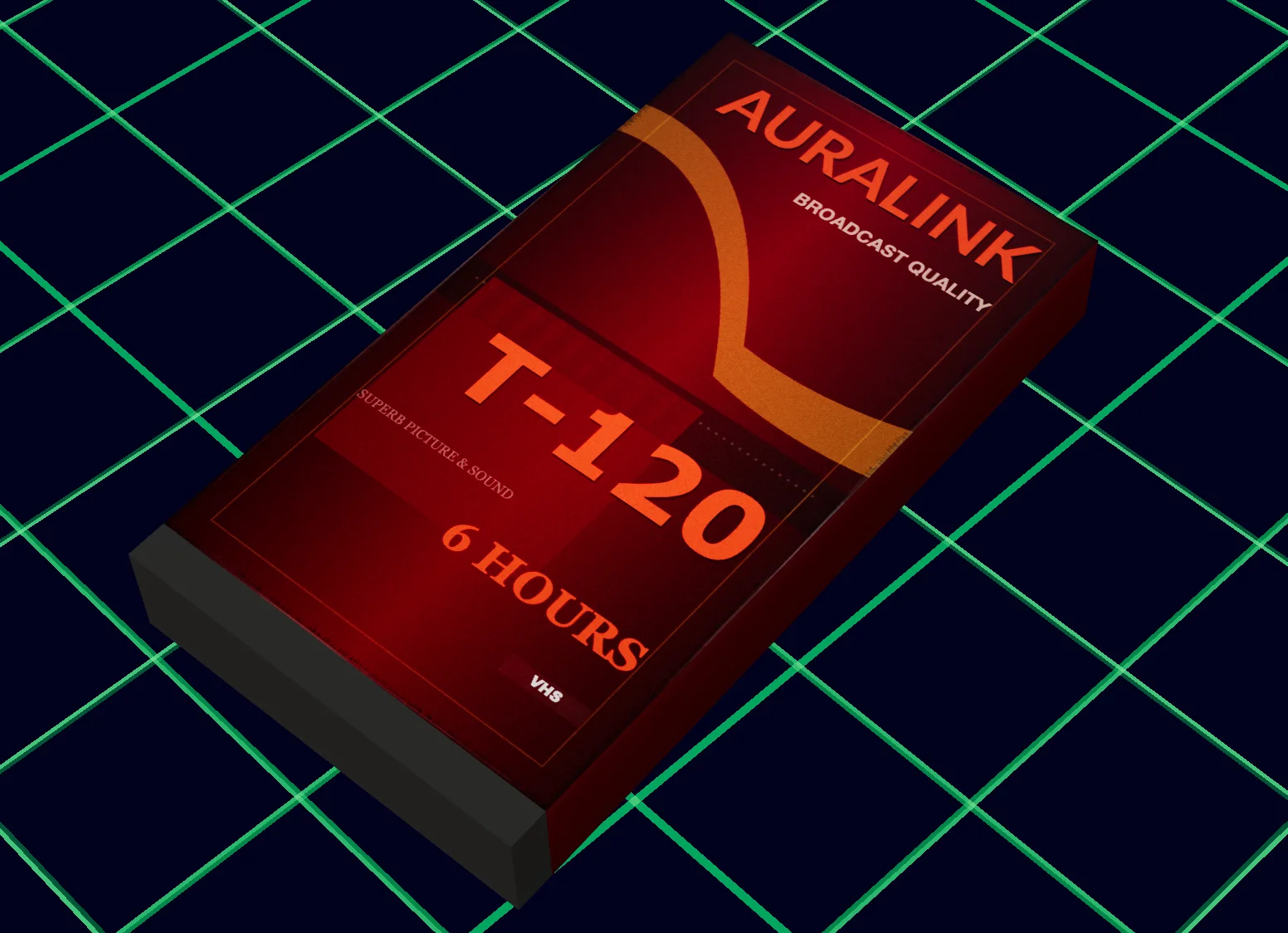 Screenshot of Kind Rewind: Retro VHS tape designer. Create custom cassette covers with authentic wear effects and nostalgic branding — a 3D tribute to the magnetic tape era.