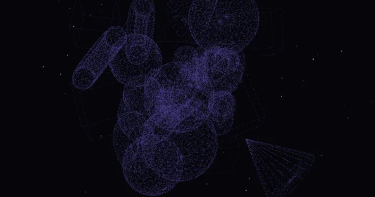 Screenshot of Kinetic Cosmos: Generative geometric animation engine. Create parametric kinetic art, spirographs, and cosmic visuals — export stills or loop as a screensaver alternative.
