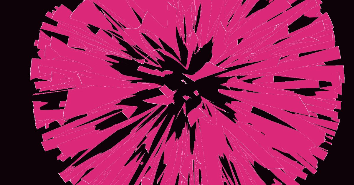 Screenshot of Liquid Evolution: 3D generative sphere visualization. Organic liquid forms evolve and morph — a captivating vertex-displacement animation with GLSL noise functions.