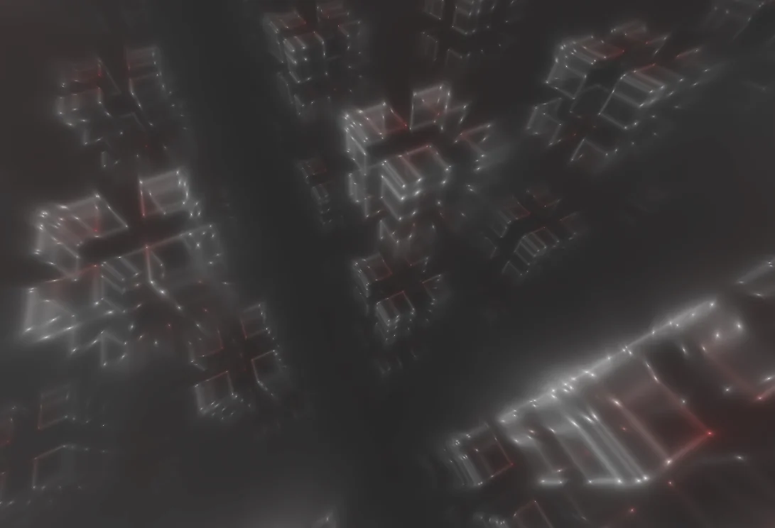 Screenshot of Lumicube: 3D fractal art generator. Create and explore luminous geometric fractal sculptures — a free alternative to Mandelbulb 3D and Fragmentarium for fractal exploration.