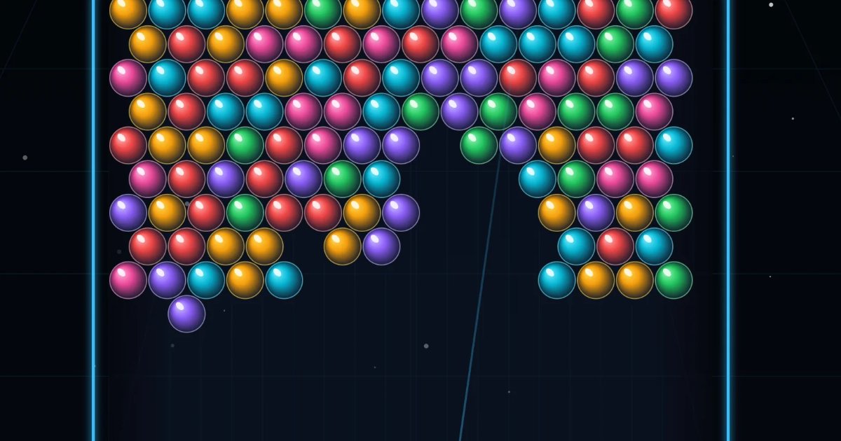 Screenshot of Lumina Bubble: Hex-grid bubble shooter with glowing orbs. Aim, match colors, and pop chains — inspired by Puzzle Bobble and Bust-a-Move with a modern neon aesthetic.