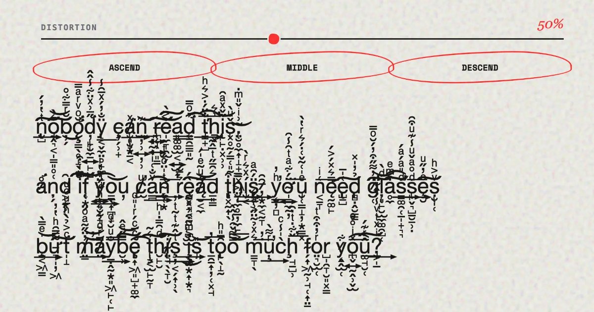 Screenshot of Messy Text: Zalgo text generator. Transform normal text into chaotic glitched unicode — create creepy, distorted characters for social media. A free Zalgo alternative.