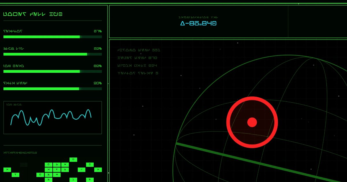 Screenshot of Nexus 1138: Star Wars orbital station dashboard. Monitor pseudo telemetry, tactical readouts, and controls — an immersive sci-fi command center experience for space fans.