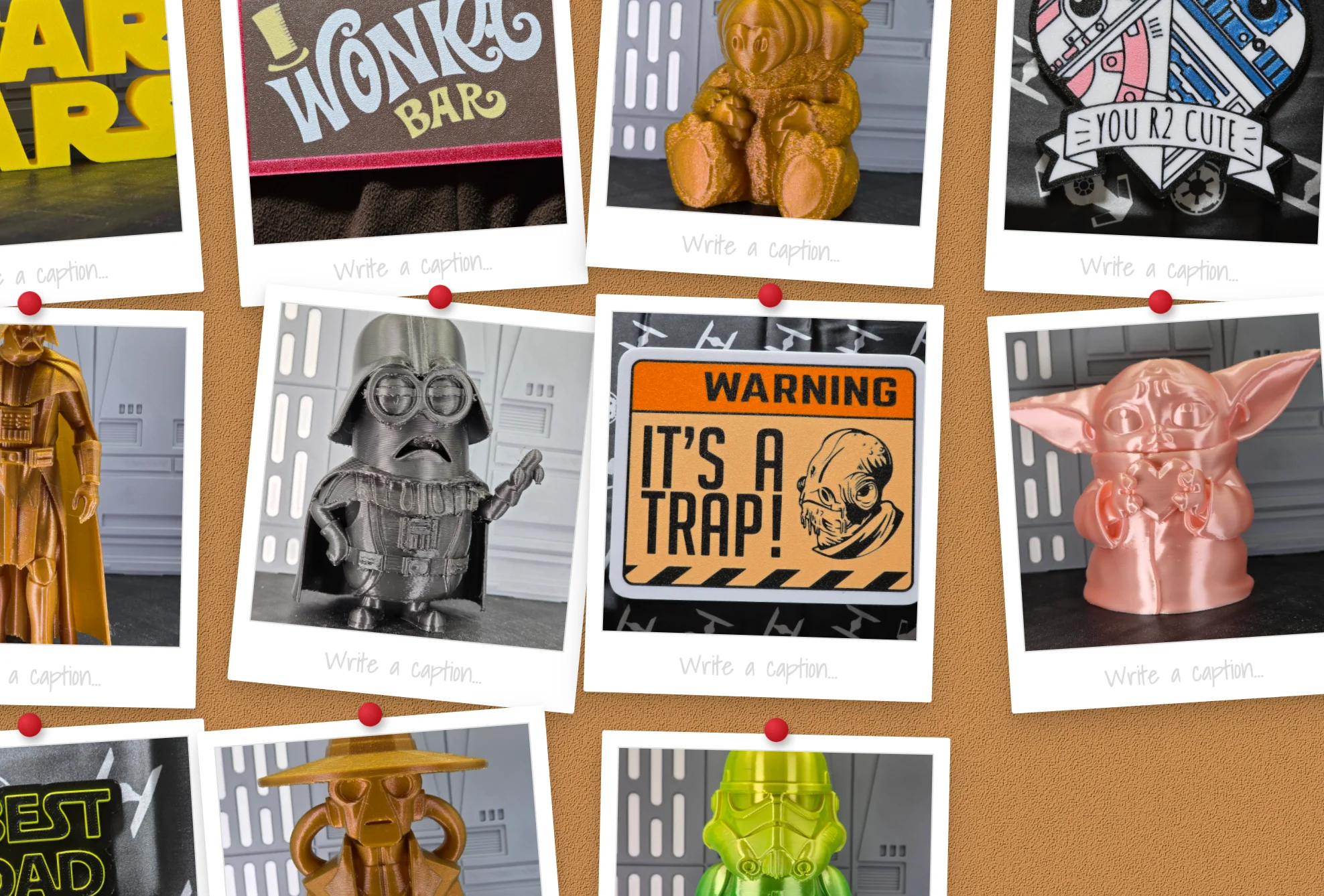 Screenshot of Corkboard: Photo corkboard and mood board maker. Pin, arrange, and layer photos on a virtual cork surface — a free alternative to Milanote and Pinterest boards.