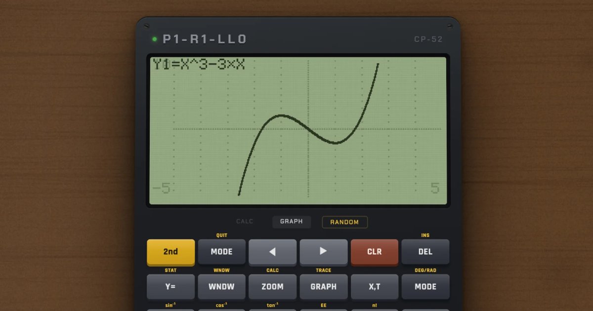 Screenshot of Pocket Calculator: Graphing calculator with scientific functions. Plot equations, convert units, and solve math — a free alternative to Desmos and TI-84 emulators.