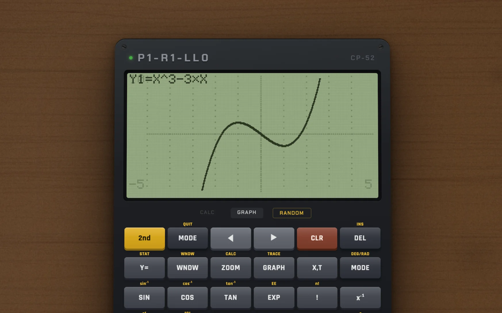 Screenshot of Pocket Calculator: Graphing calculator with scientific functions. Plot equations, convert units, and solve math — a free alternative to Desmos and TI-84 emulators.