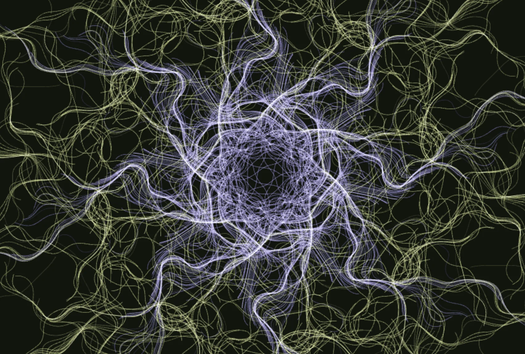 Screenshot of Sore Eye: Abstract concentric ring pattern generator. Hypnotic formations with adjustable colors and motion — an op-art tool for moiré and interference pattern design.