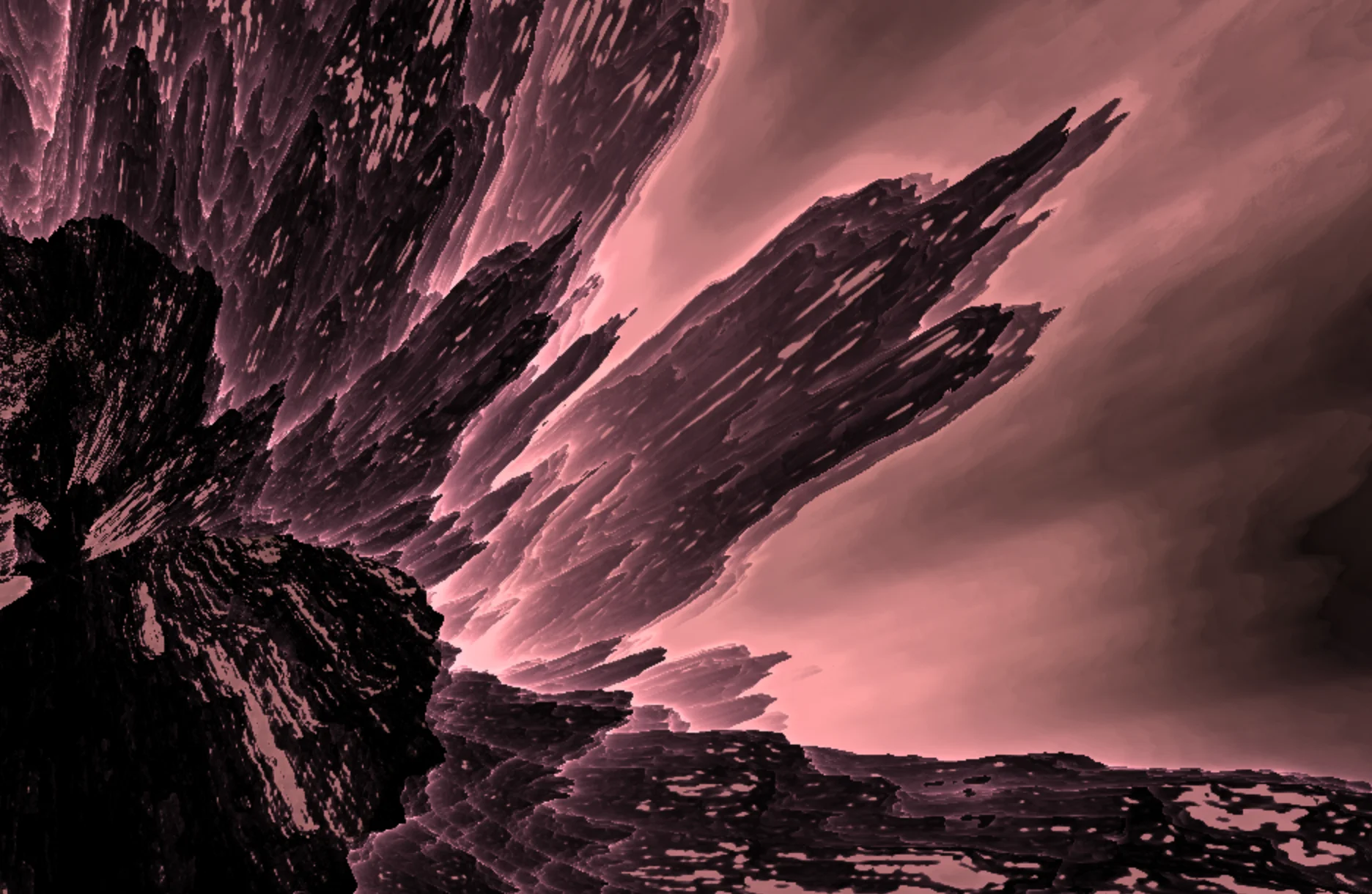 Screenshot of Spire Recursion: Infinite recursive nebula generator. Spiraling cosmic structures with real-time controls — a fractal zoom experience inspired by Mandelbrot deep-dives.