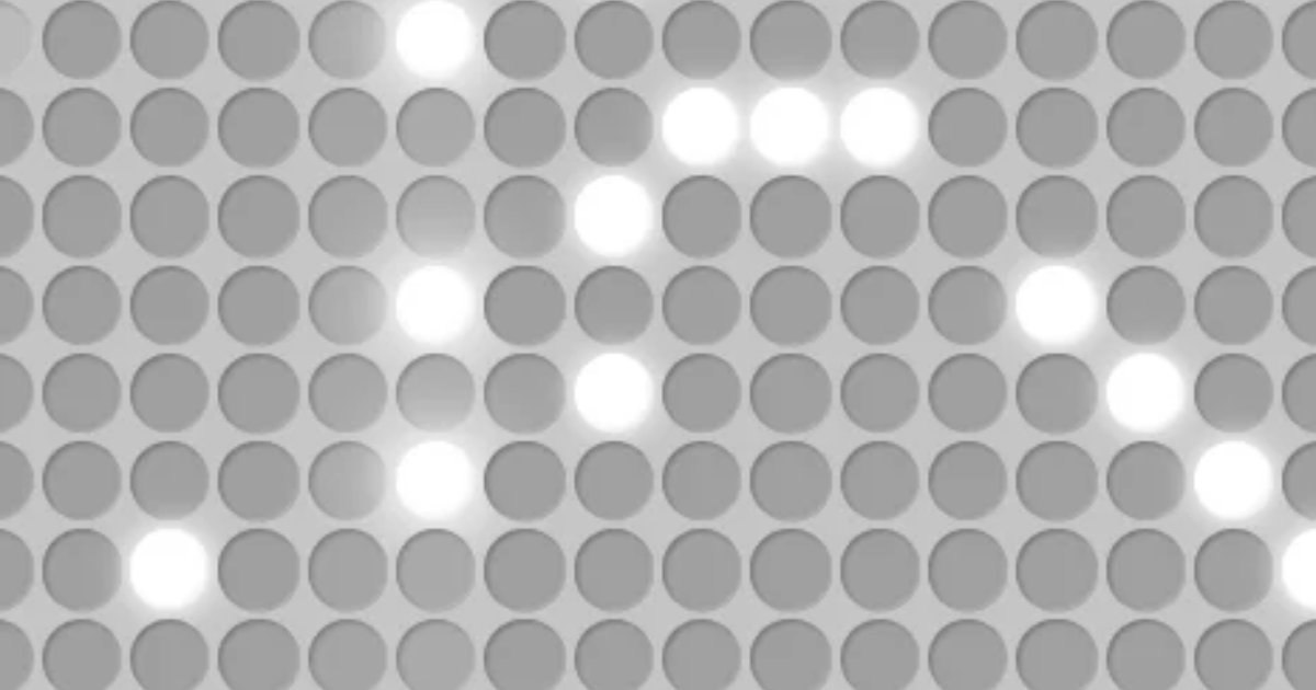 Screenshot of Tenori-Online: Music sequencer inspired by the Yamaha Tenori-on. Create melodies by tapping a grid of lights — a free alternative to the discontinued $1,200 hardware instrument.
