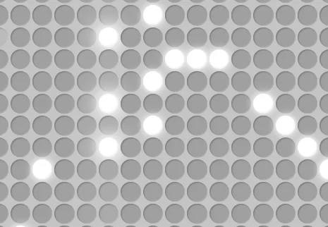 Screenshot of Tenori-Online: Music sequencer inspired by the Yamaha Tenori-on. Create melodies by tapping a grid of lights — a free alternative to the discontinued $1,200 hardware instrument.