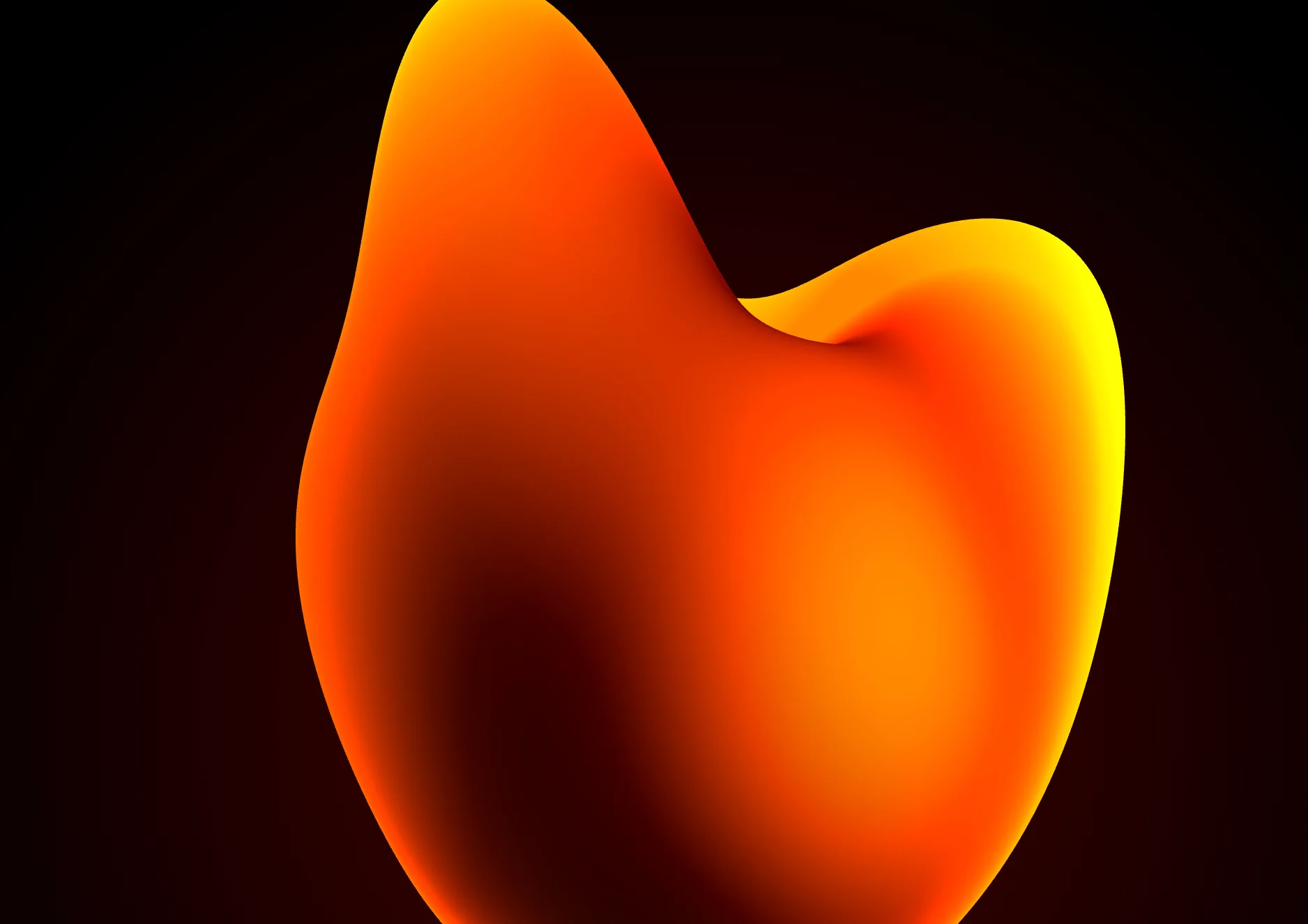 Screenshot of The Blob: Interactive 3D blob simulator. Customize organic metaball geometry with physics and color — a satisfying morphing toy using raymarched implicit surfaces.