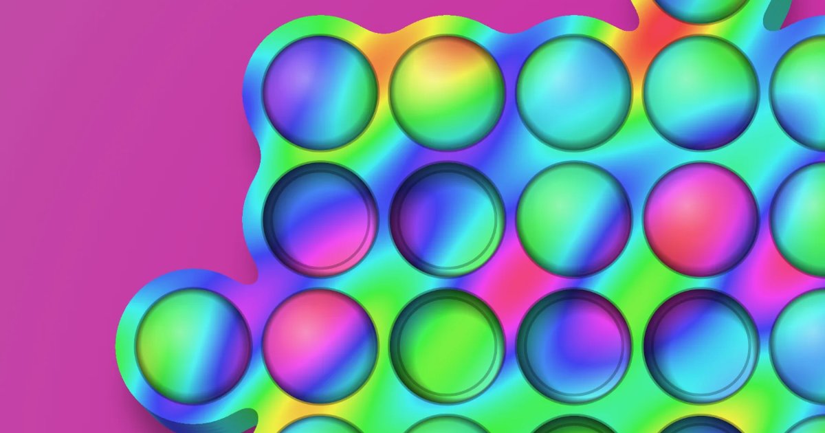 Screenshot of Virtual Pop: Pop-It fidget toy simulator with procedural bubbles. Endless satisfying pops — a digital stress relief alternative to physical Pop-It and fidget toys.