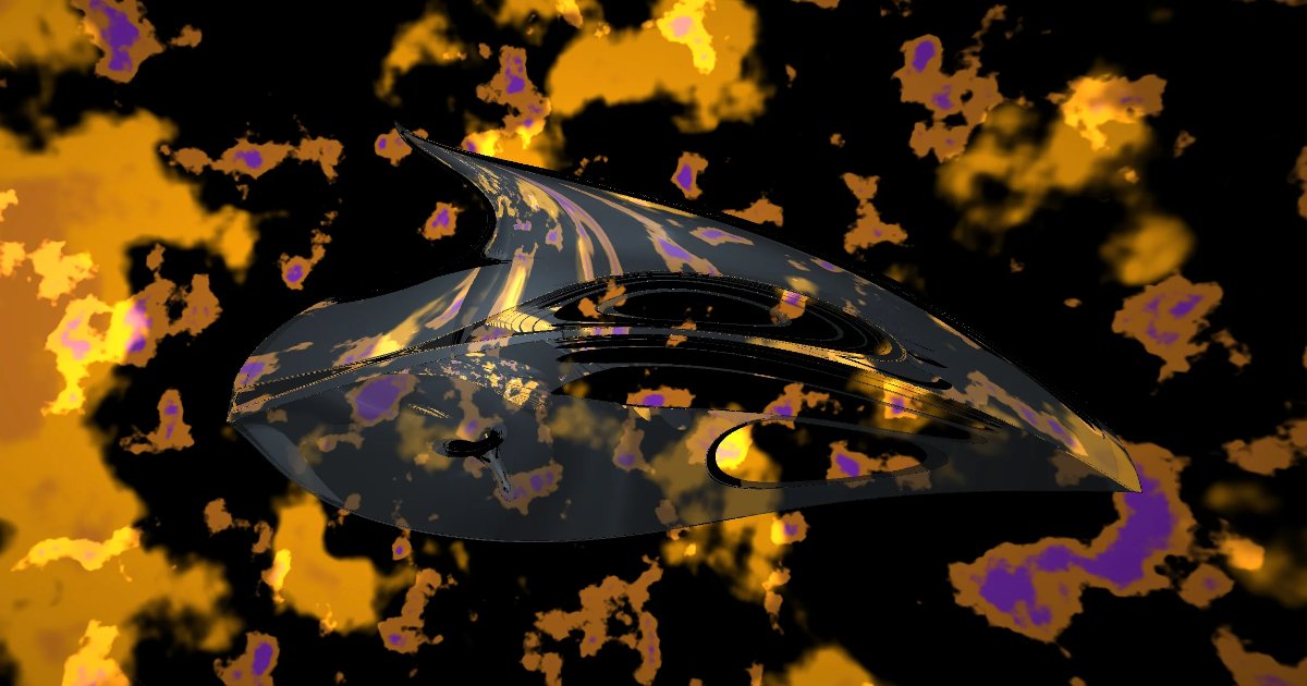 Screenshot of Vitreus Spectacle: Abstract glass geometry generator. Create translucent sculptural forms with refraction and lighting — a PBR material showcase for generative crystallography.